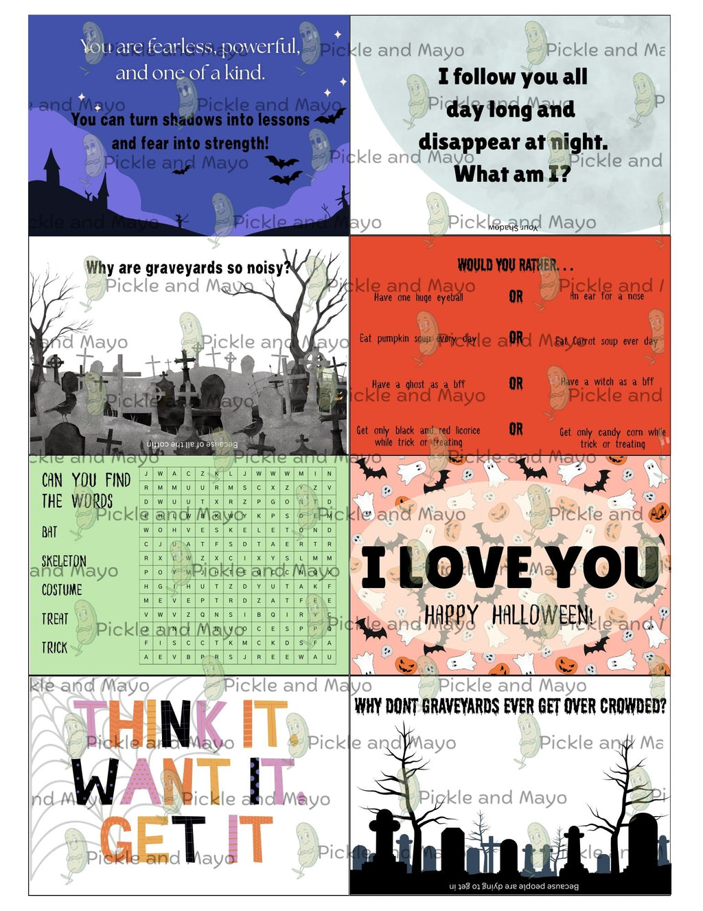 Halloween Lunch Box Notes