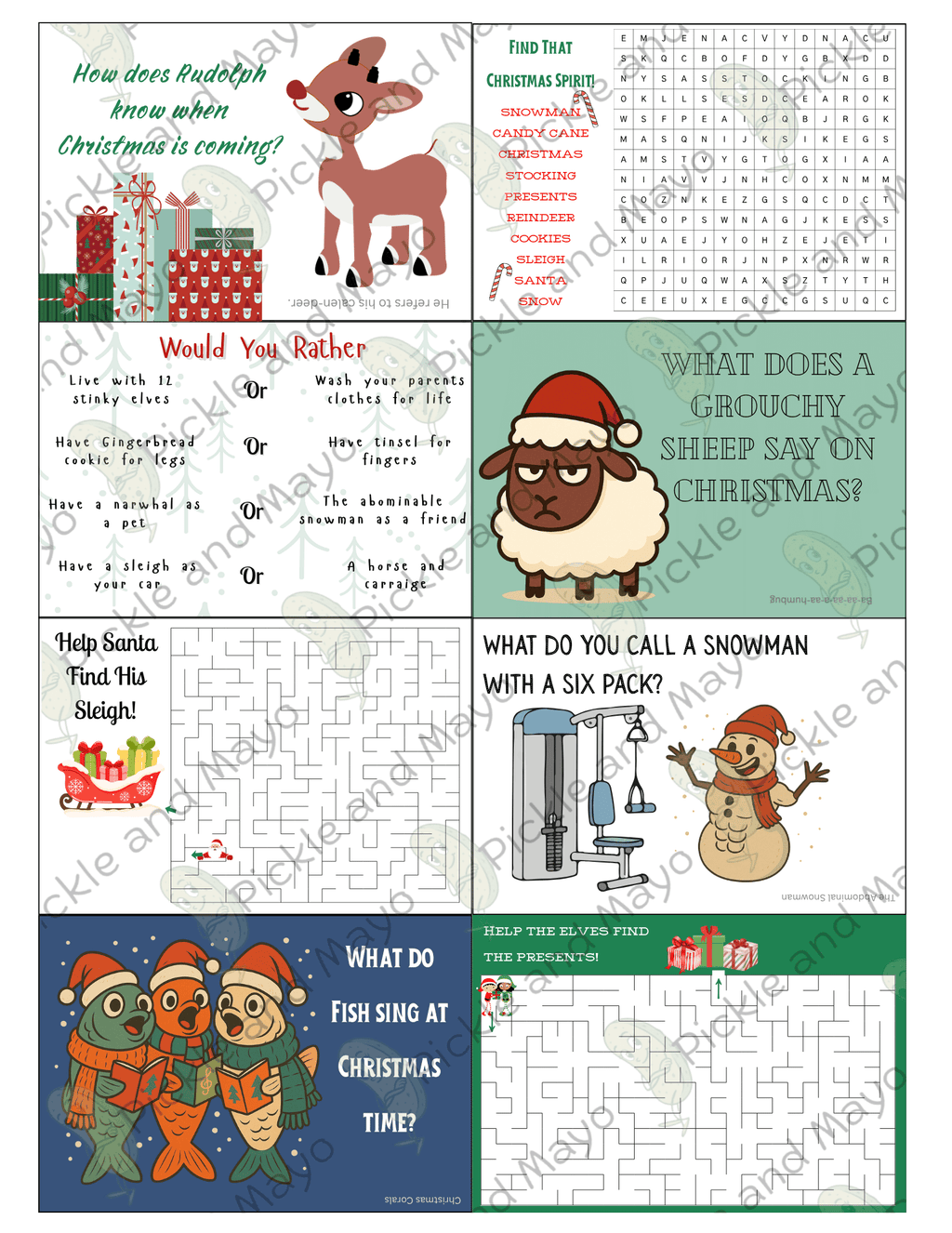 🎄 Christmas Lunchbox Notes – Unique Holiday Printables for Kids 🎄