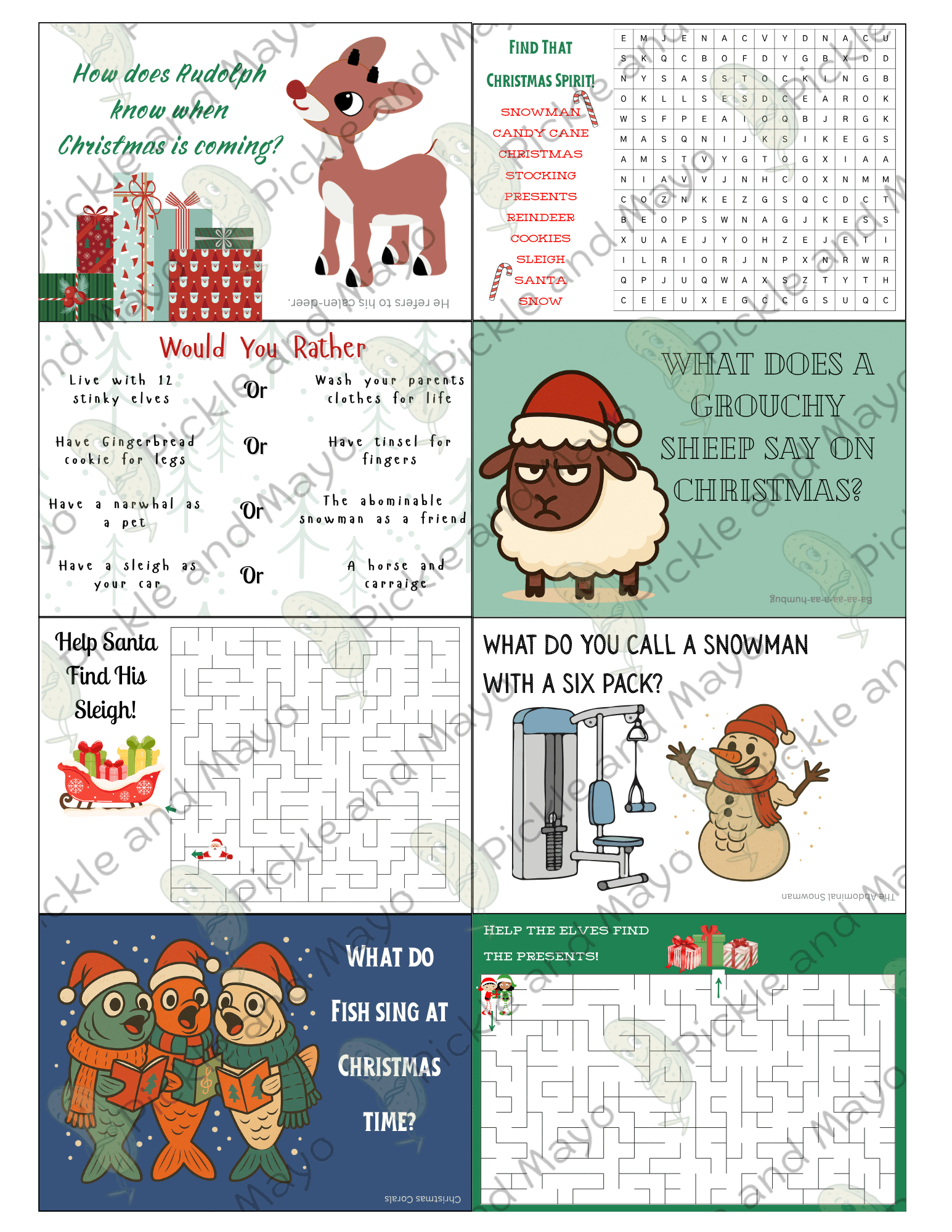 🎄 Christmas Lunchbox Notes – Unique Holiday Printables for Kids 🎄