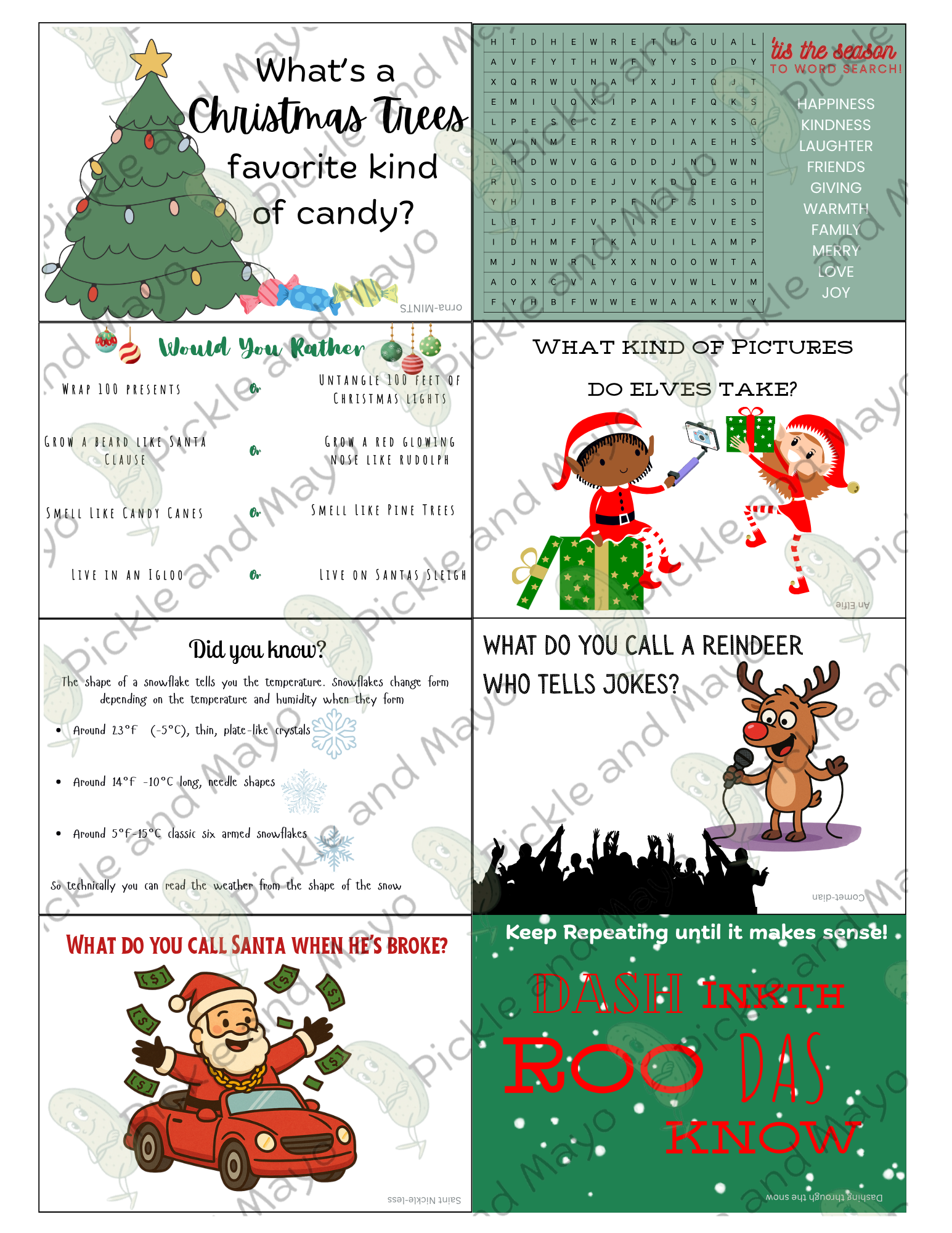 🎄 Christmas Lunchbox Notes – Unique Holiday Printables for Kids 🎄