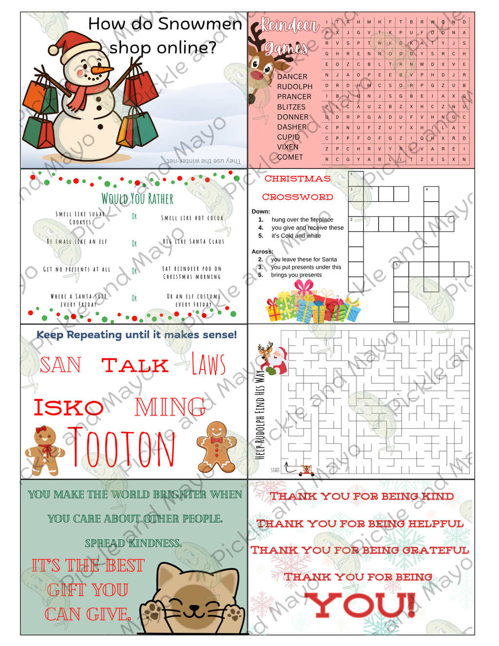 🎄 Christmas Lunchbox Notes – Unique Holiday Printables for Kids 🎄