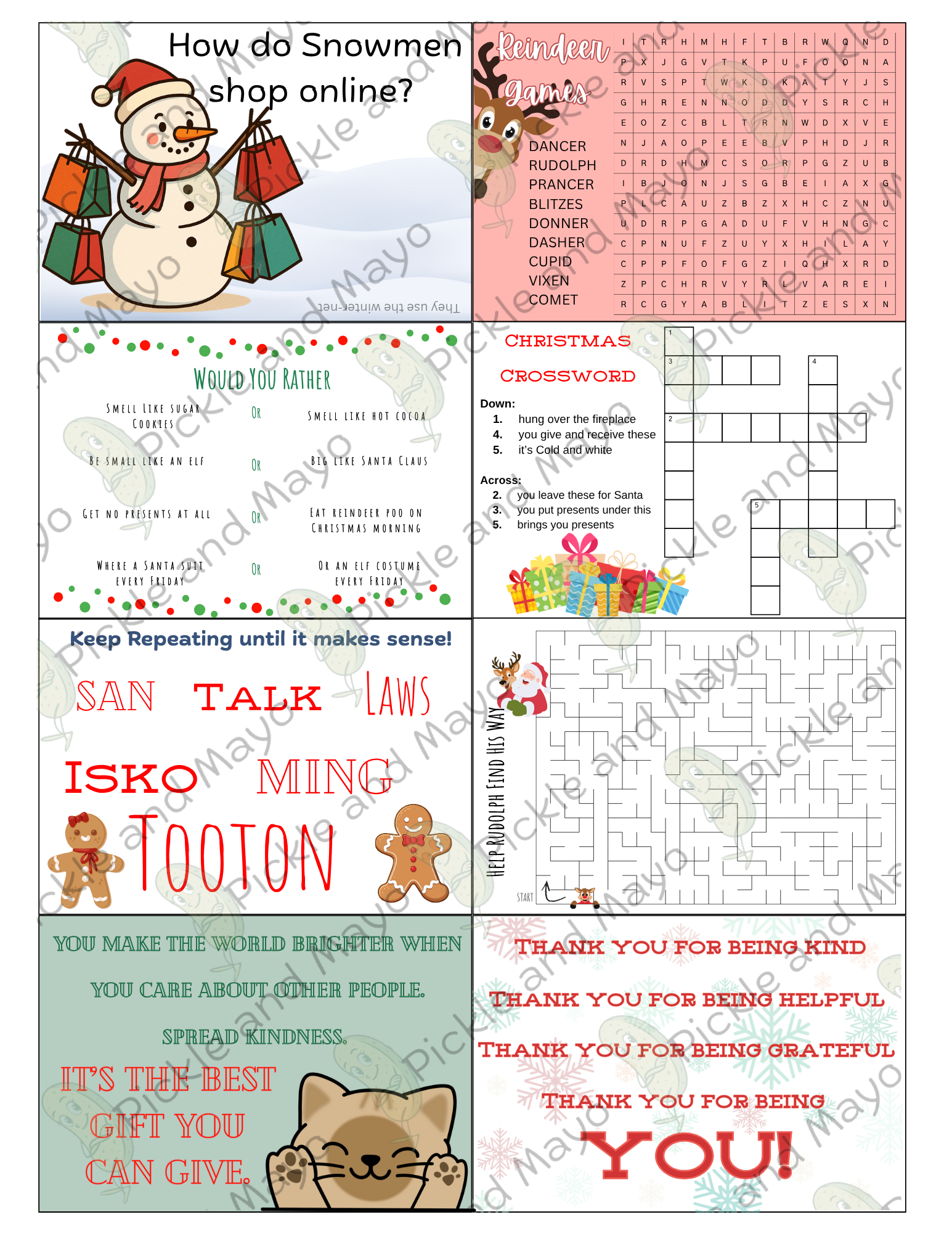 🎄 Christmas Lunchbox Notes – Unique Holiday Printables for Kids 🎄